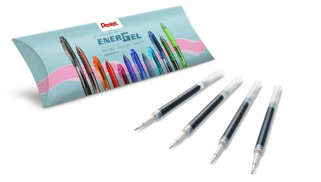 pentel-energel-lr7-recharge-roller-encre-gel-0-7-mm-bleu-pack-de-4 image 1
