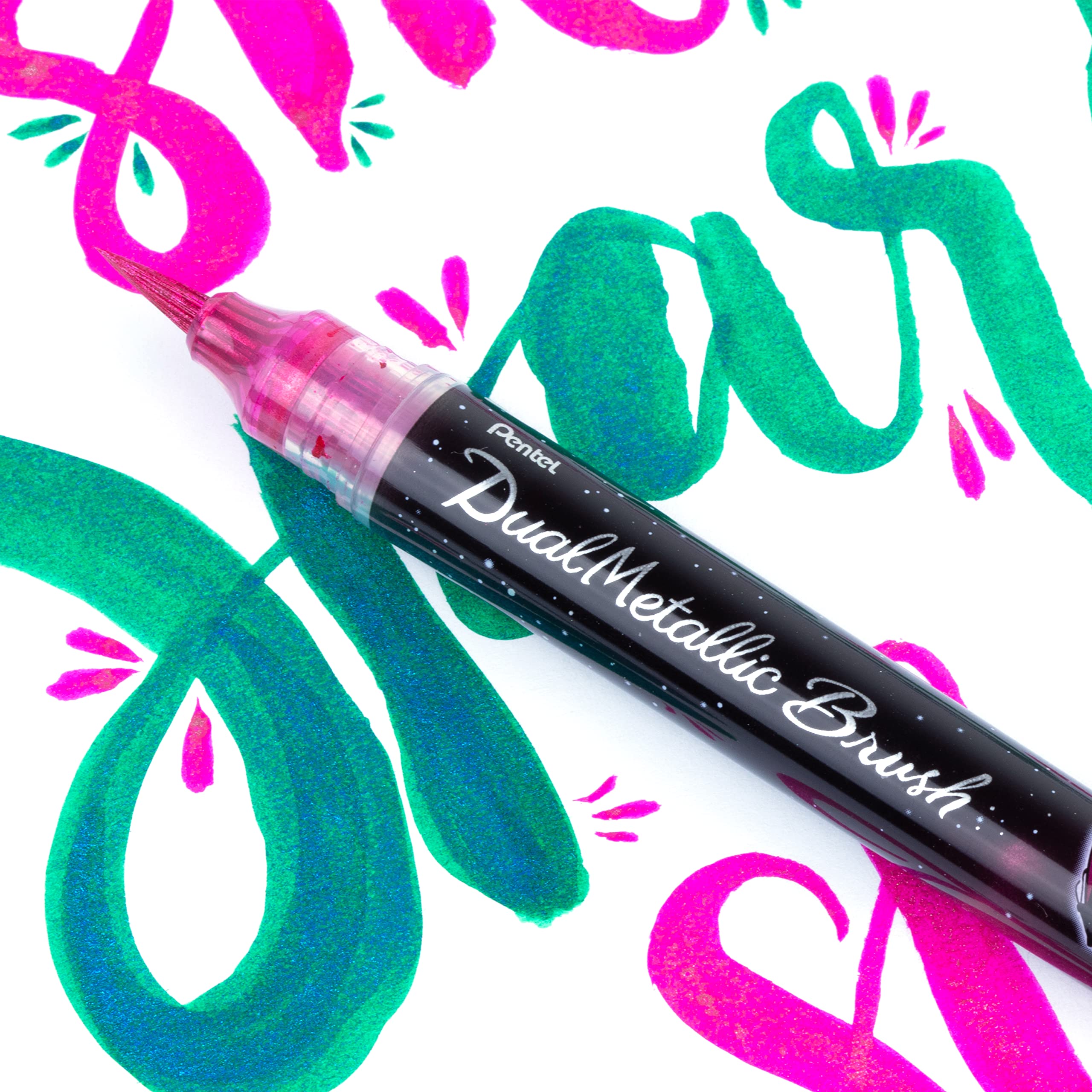 pentel-arts-dual-metallic-brush-xgfh-feutre-pinceau-gel-rose-rose-m-tallique image 5
