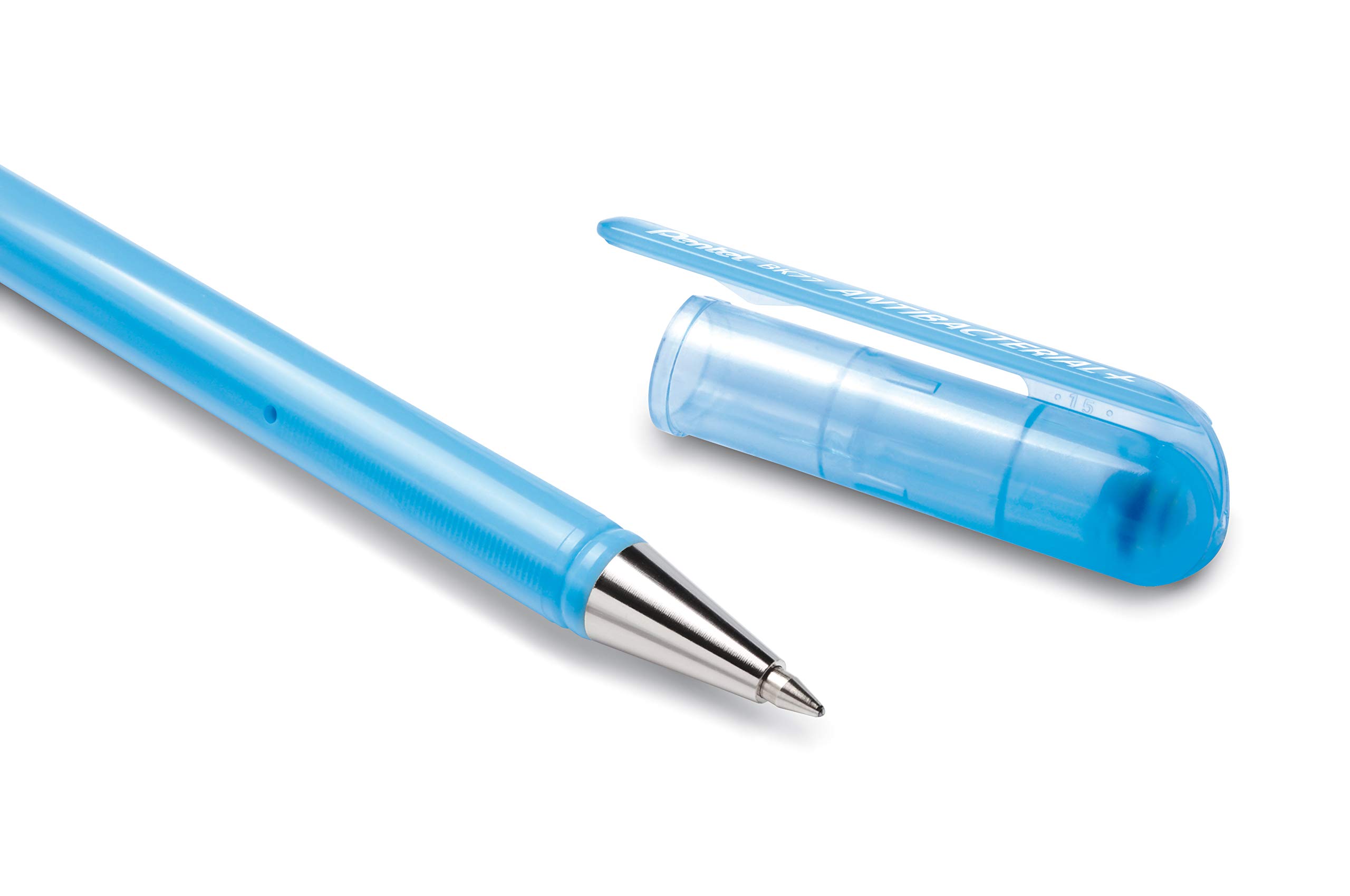 pentel-superb-antibacterial-bk77ab-stylo-bille-noir-lot-de-12 image 2
