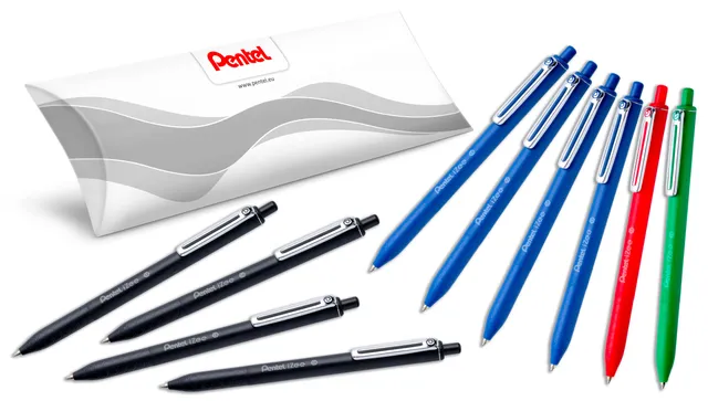 pentel-izee-bx470-stylo-bille-r-tractable-1-mm-pack-de-10-noir-x4-bleu-x4-rouge- image 1