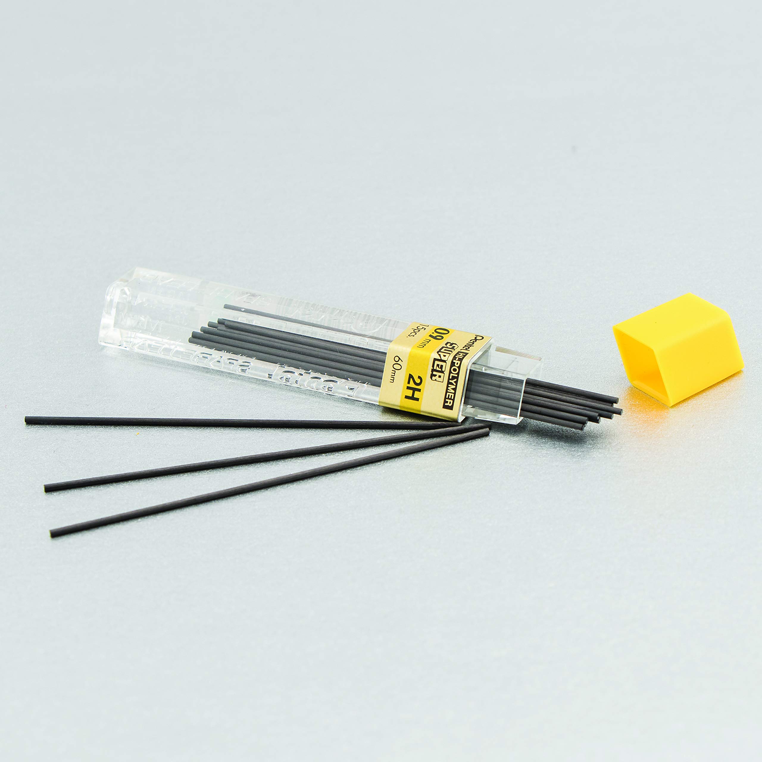 pentel-super-hi-polymer-mines-0-9-mm-2h-lot-de-12-tuis-de-15-mines image 7