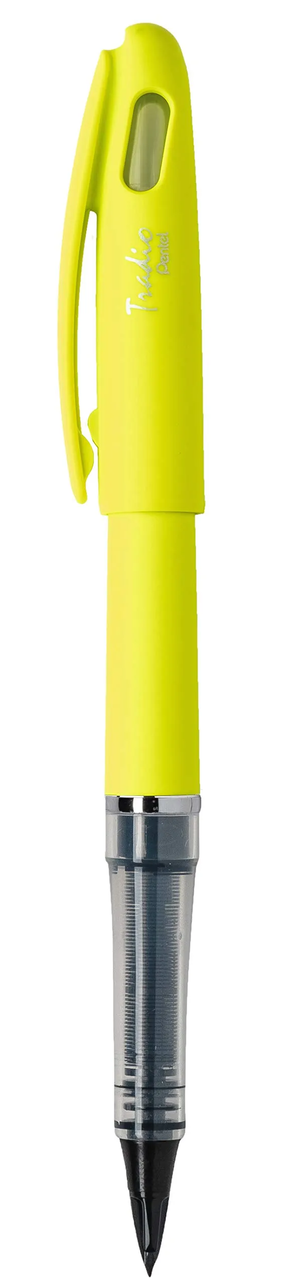 pentel-tradio-trj98g-a-feutre-plume-lot-de-12-jaune-fluo-pointe-0-4-0-7-mm image 1