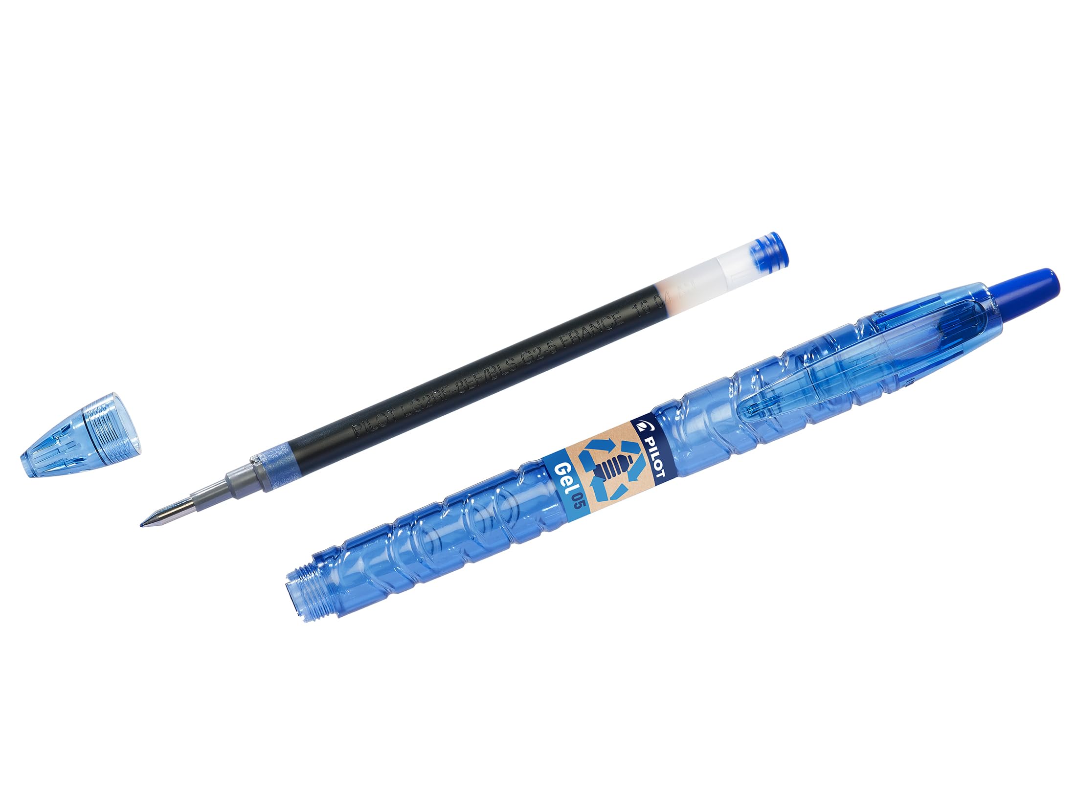 pilot-b2p-begreen-roller-gel-r-tractable-rechargeable-lot-de-4-bleu-pointe-moyen image 5
