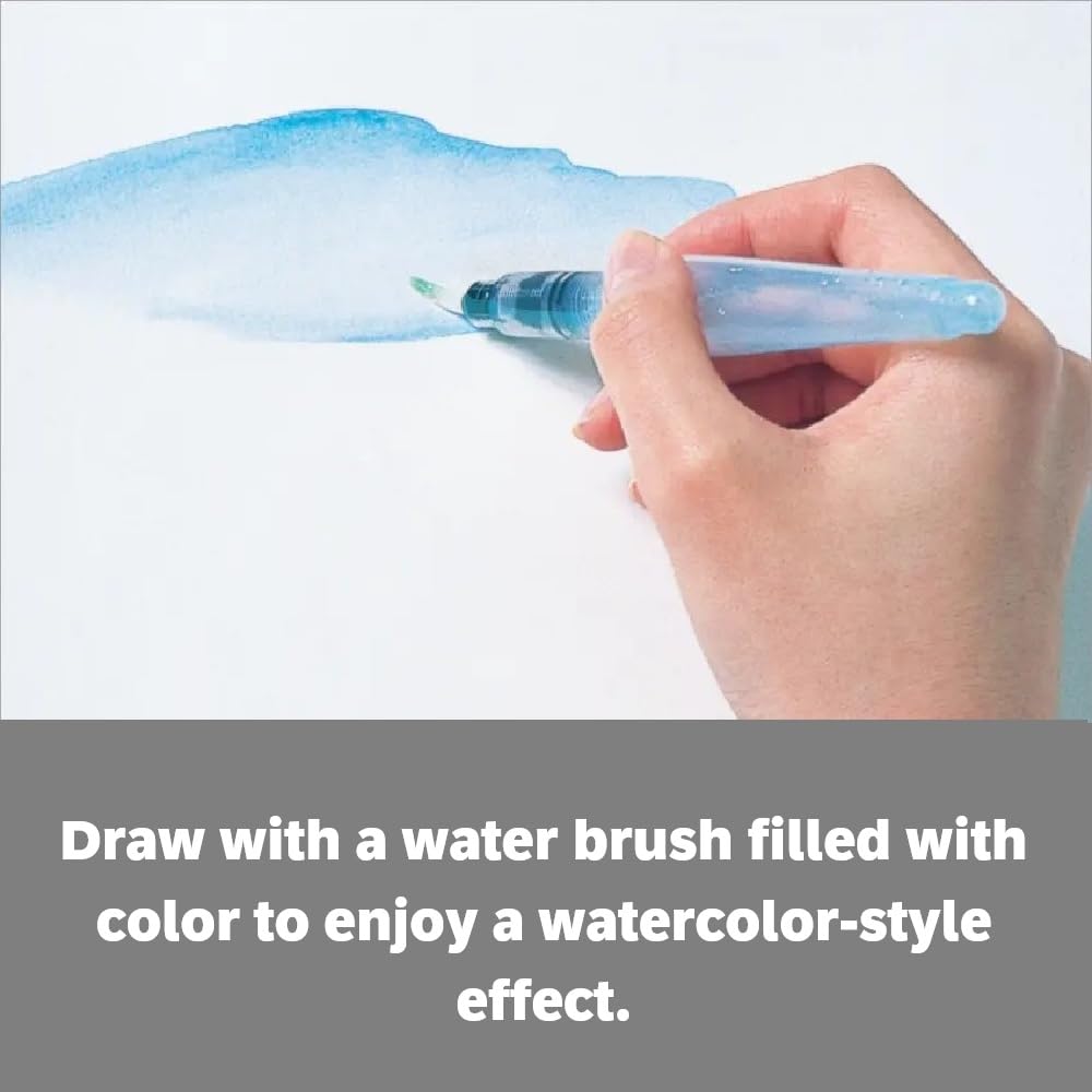 pentel-aquash-brush-frh-pinceau-r-servoir-d-eau-10-ml-lot-de-3-fin-moyen-large image 3