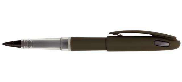 pentel-tradio-feutre-plume-rechargeable-noir-corps-pierre-lot-de-12 image 1
