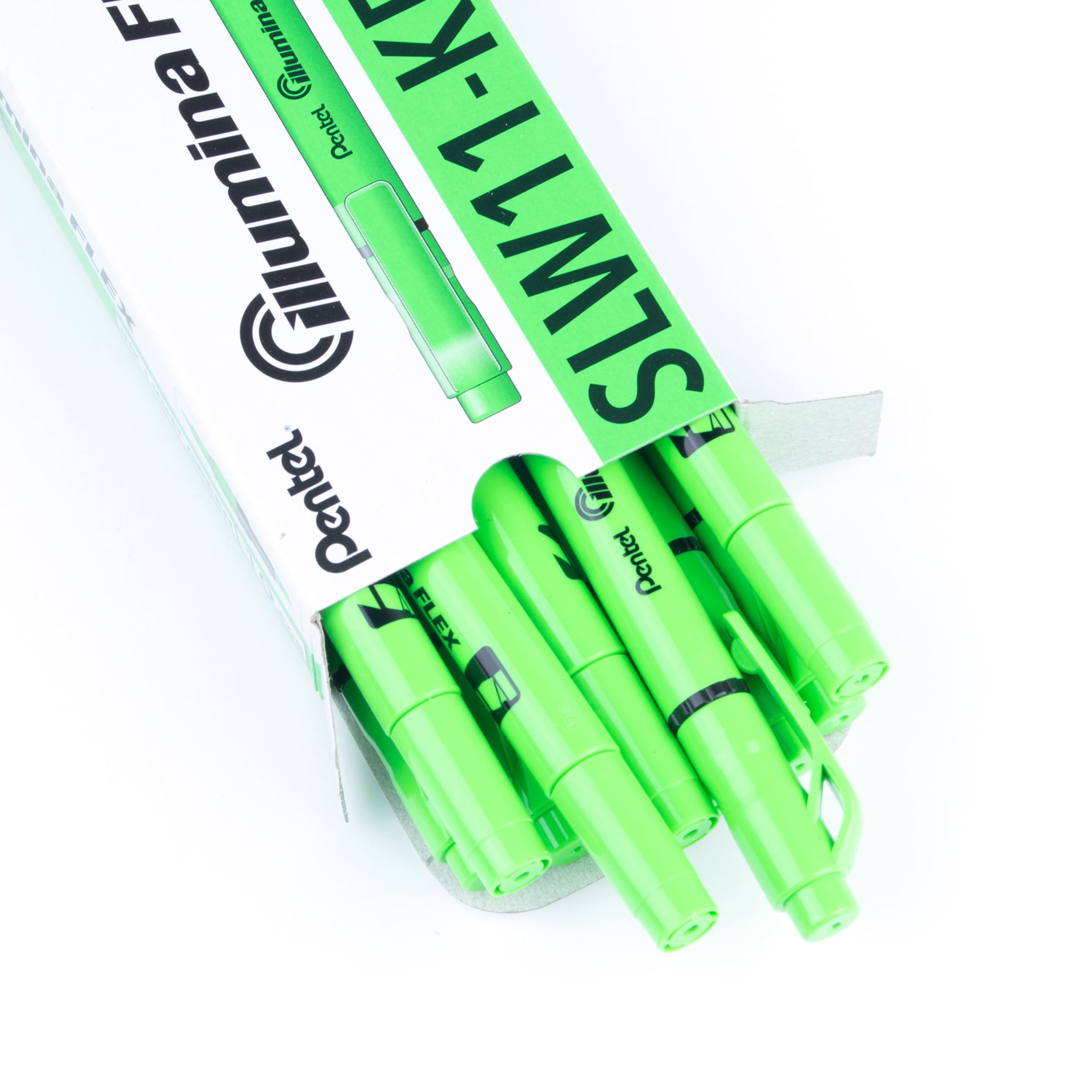 pentel-illumina-flex-slw11-surligneur-bi-pointe-vert-lot-de-10 image 3