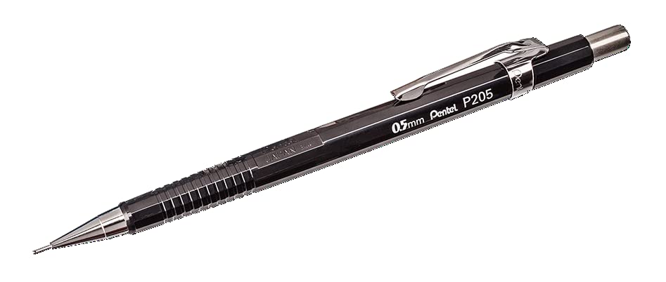 pentel-p205-porte-mines-0-5-mm-canon-fixe-4-mm-corps-noir-mines-offertes image 4