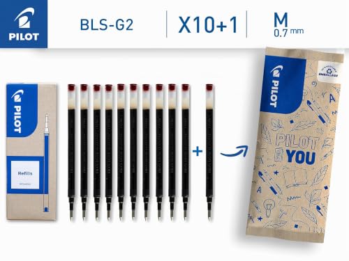 pilot-bls-g2-7-recharges-roller-gel-rouge-pointe-moyenne-0-7-mm-lot-de-10-1-offe image 8