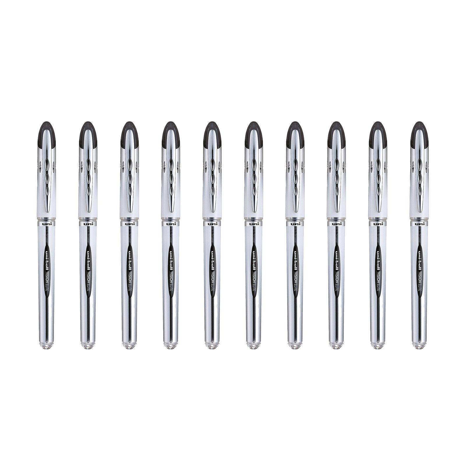 uni-ball-vision-elite-roller-encre-liquide-0-8-mm-noir-lot-de-12 image 5