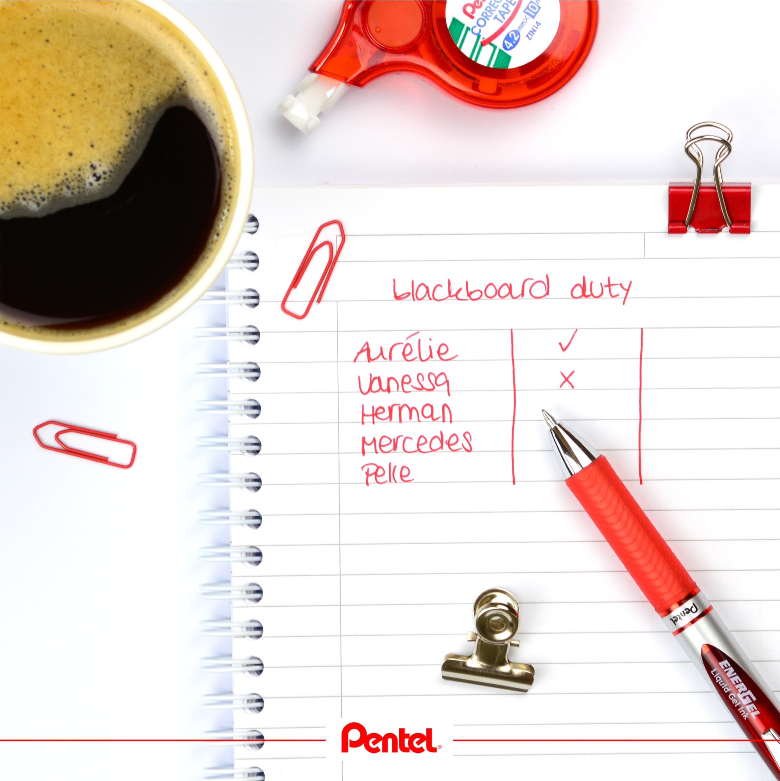 pentel-bl77-energel-roller-gel-r-tractable-0-7-mm-rouge-lot-de-12 image 4