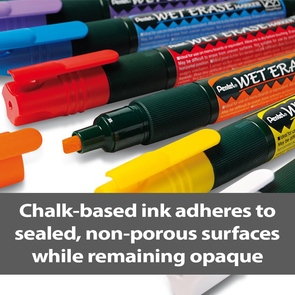 pentel-smw26-wo-marqueur-craie-blanc-pointe-moyenne-lot-de-12 image 2