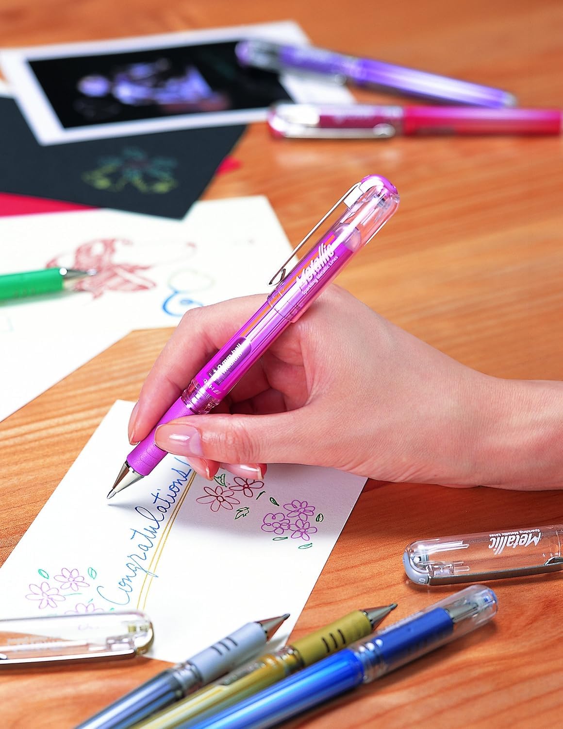 pentel-k230-me-roller-encre-gel-1-0-mm-marron-m-tallis-lot-de-12 image 2