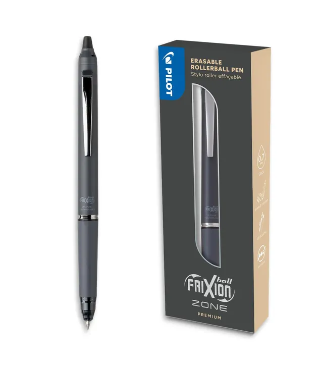pilot-frixion-ball-zone-gris-roller-effa-able-premium-r-tractable-en-coffret-cad image 1