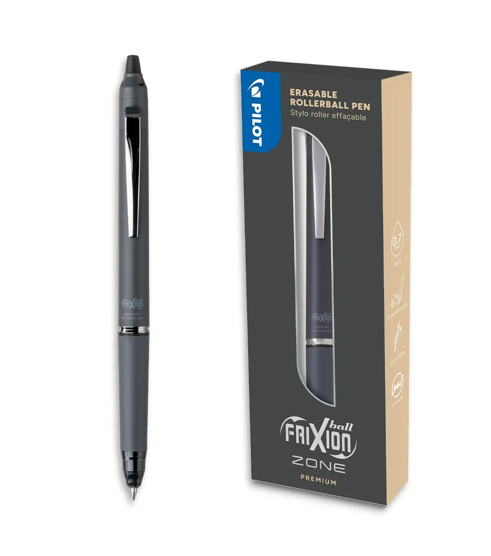 pilot-frixion-ball-zone-gris-roller-effa-able-premium-r-tractable-en-coffret-cad image 1