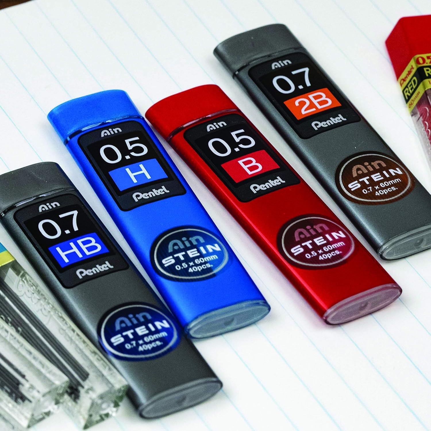 pentel-ain-stein-h-0-5-mm-mines-porte-mines-lot-de-12-tuis-de-40 image 7