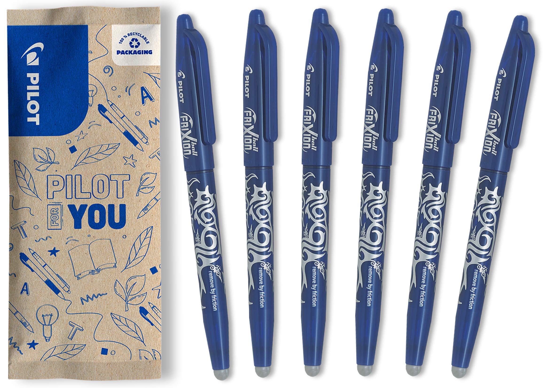 pilot-frixion-x-one-piece-coffret-collector-6-rollers-effa-ables-0-7-mm-4-sticke image 7