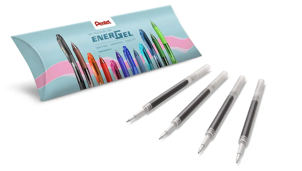 pentel-energel-lr7-recharges-roller-gel-0-7-mm-noir-x4 image 1
