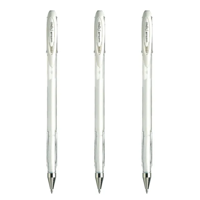 uni-ball-signo-um120-roller-gel-blanc-0-7-mm-lot-de-3 image 1