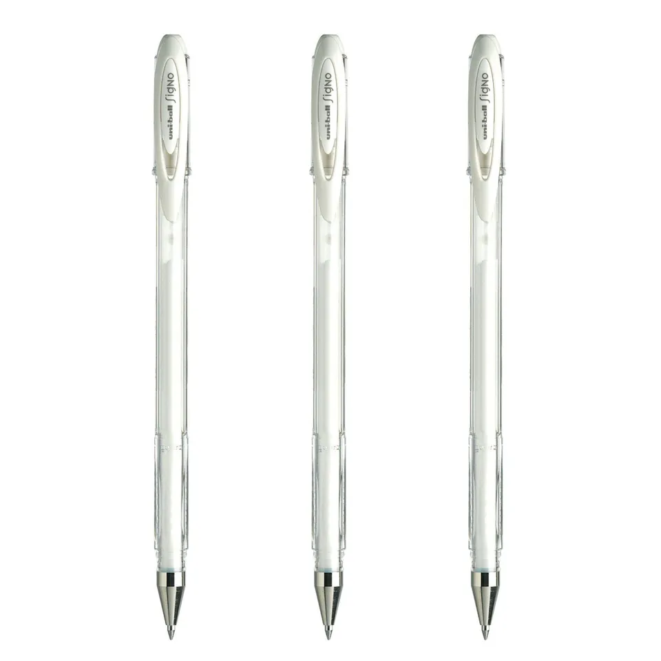 uni-ball-signo-um120-roller-gel-blanc-0-7-mm-lot-de-3 image 1