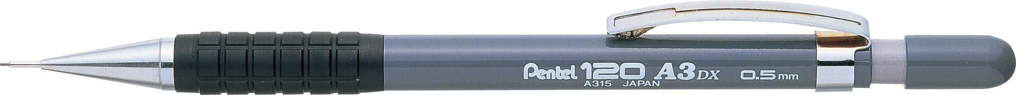 pentel-hi-graph-porte-mines-0-5-mm-canon-fixe-4-mm-gris-lot-de-12 image 3