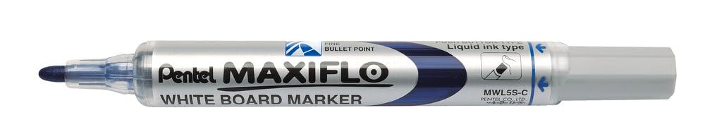 pentel-maxiflo-lot-de-3-marqueurs-tableau-blanc-pointe-ogive-moyenne-noir-bleu-r image 5