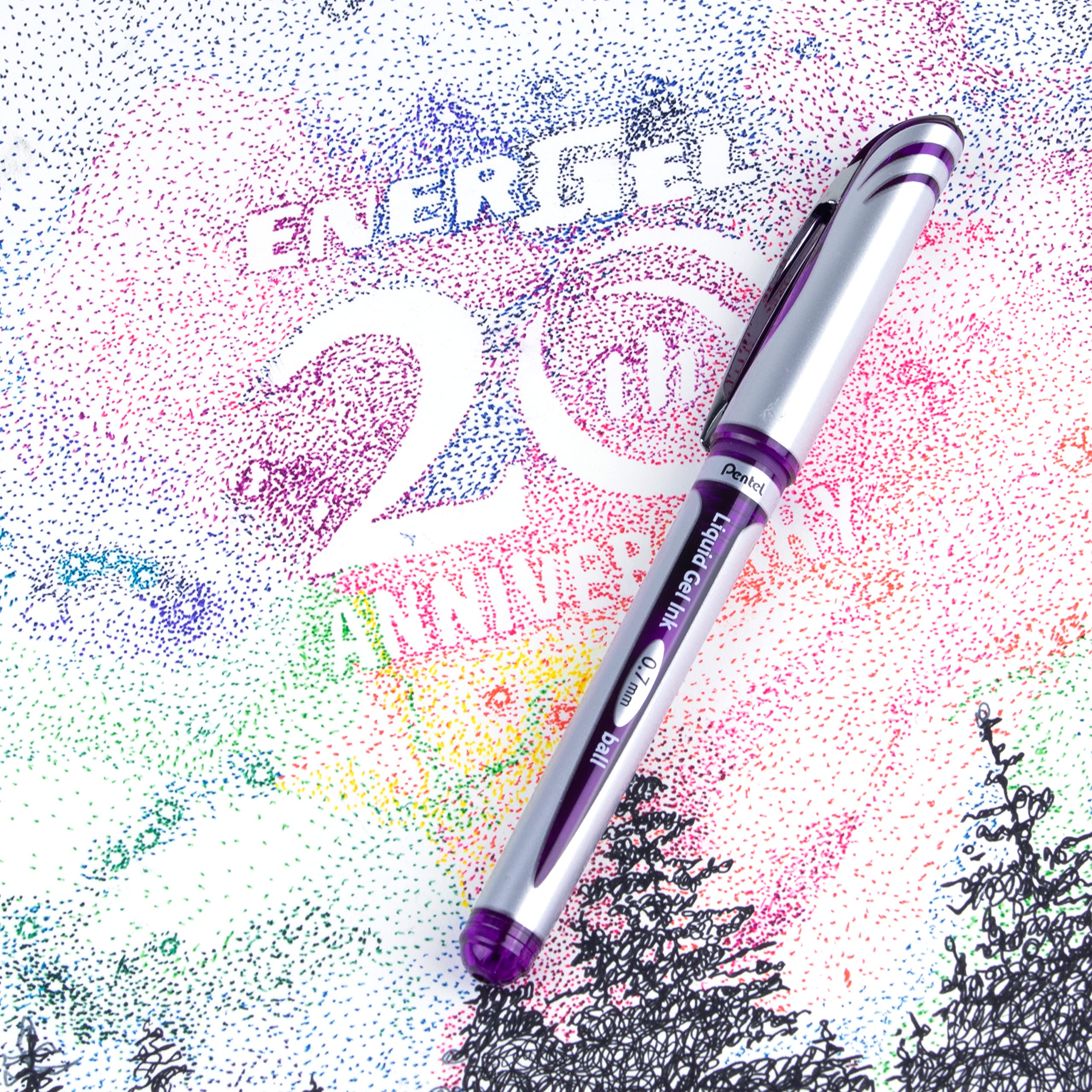 pentel-energel-roller-gel-0-7-mm-violet-lot-de-12 image 4