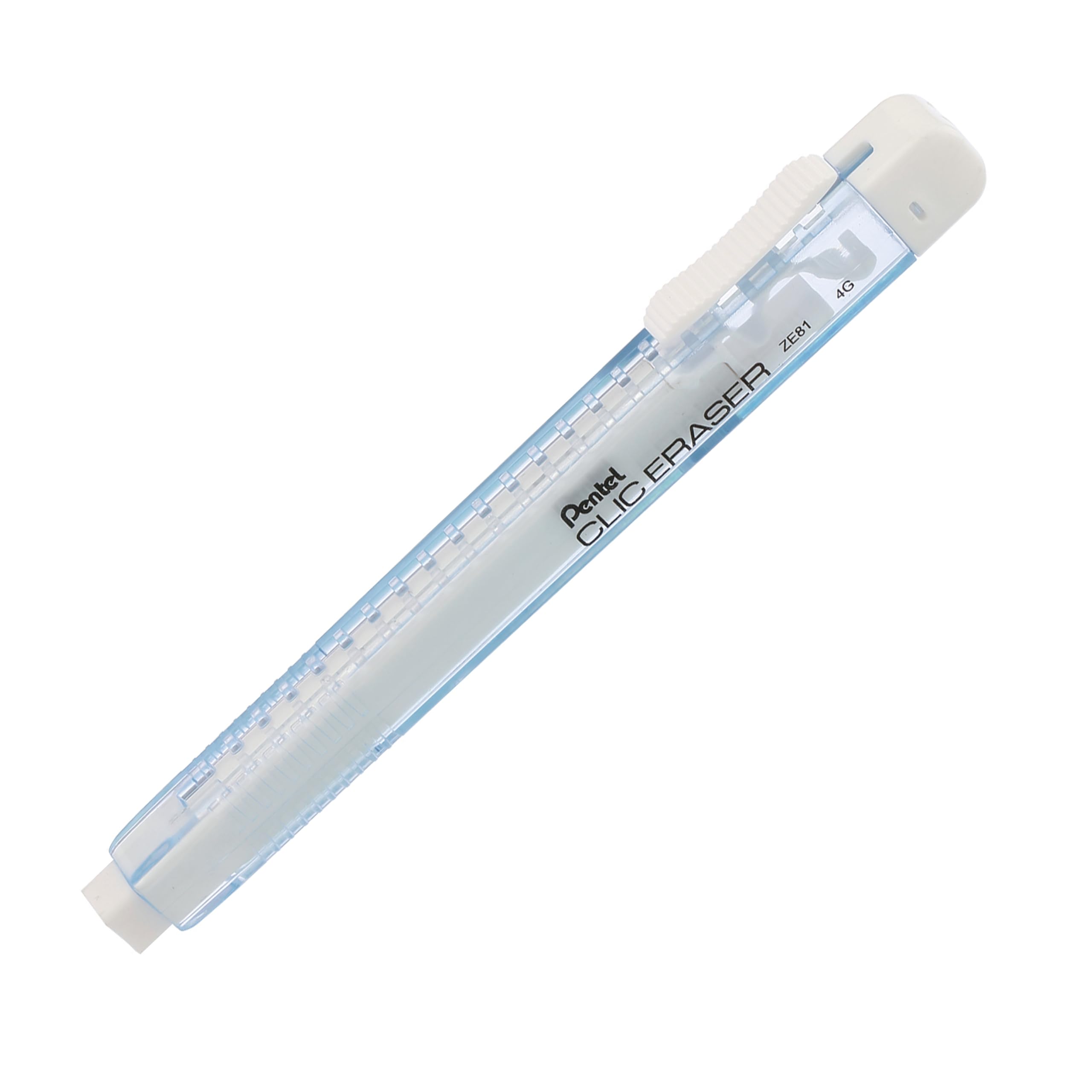 pentel-clic-eraser-ze81-stylo-gomme-rectangulaire-rechargeable-corps-bleu-ciel-t image 3