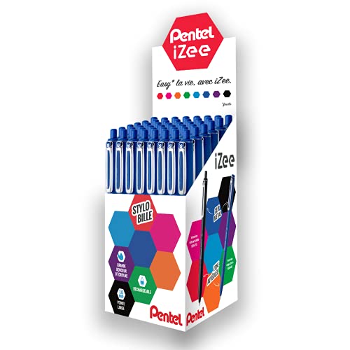 pentel-izee-bx470-c-stylo-bille-r-8803tractable-1-0-mm-bleu-lot-de-48 image 8