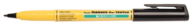 pentel-pen-marqueur-tissu-noir-pointe-2-mm-lot-de-12 image 1
