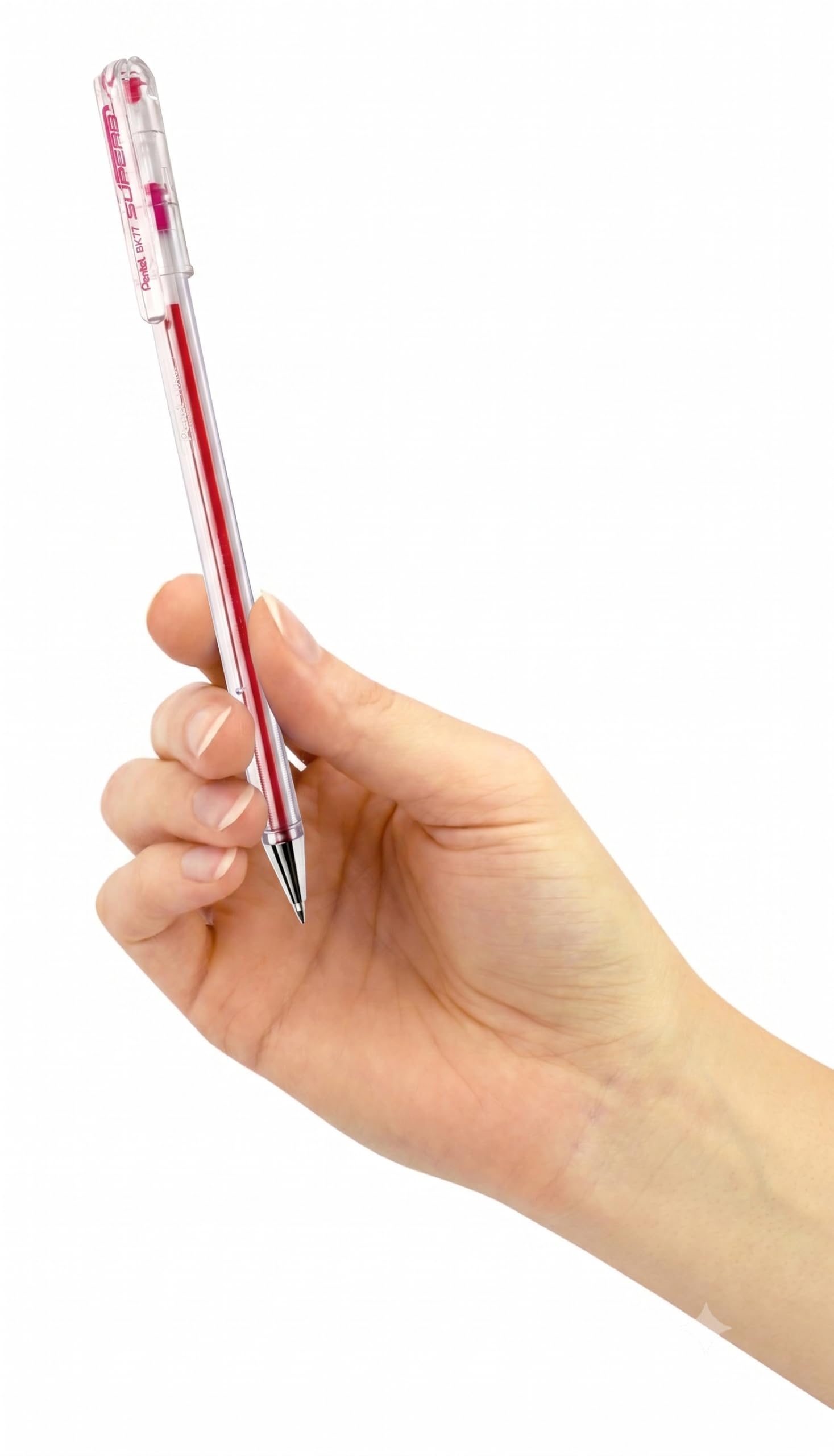 pentel-superb-bk77f-stylo-bille-0-7-mm-rose-lot-de-12 image 3