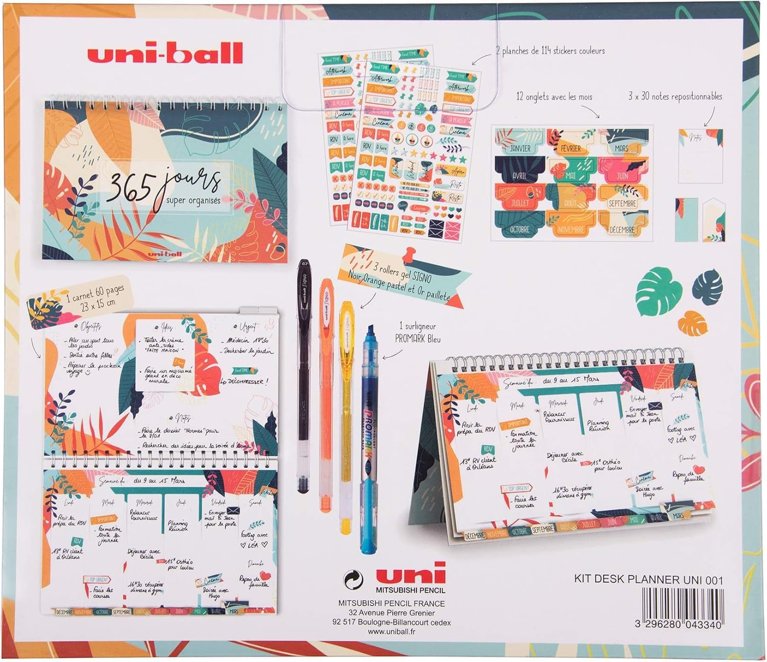 uni-ball-weekly-planner-agenda-hebdomadaire-non-dat-300-accessoires image 7