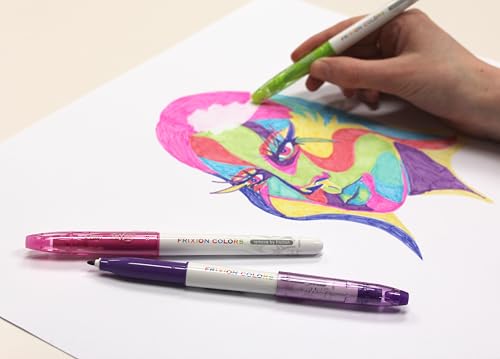 pilot-frixion-colors-feutres-effa-ables-pointe-moyenne-conique-lot-de-12-couleur image 8