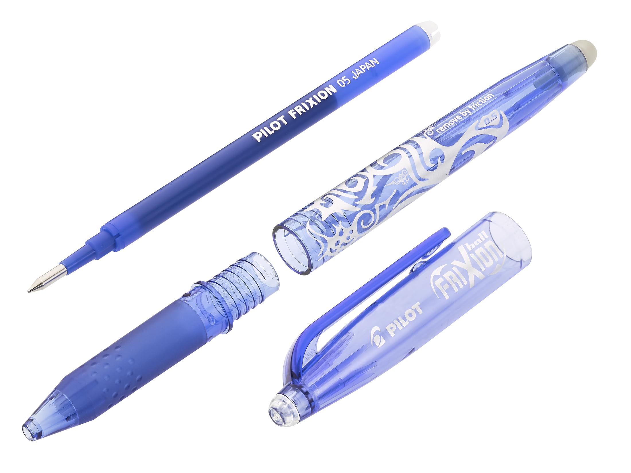 pilot-frixion-ball-0-5-stylo-roller-gel-effa-able-bleu-lot-de-5 image 4