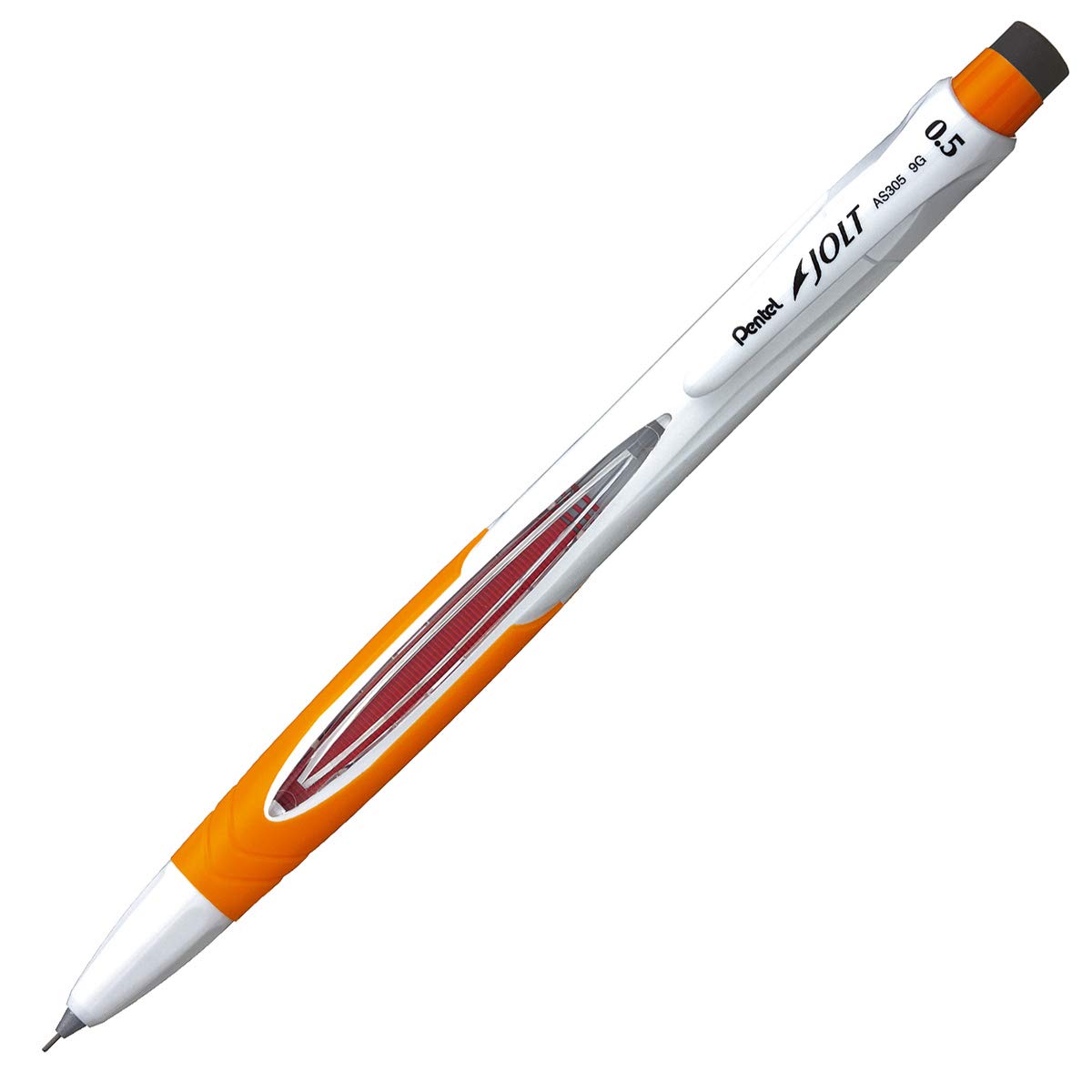 pentel-jolt-porte-mines-0-5-mm-orange-blanc-lot-de-12 image 1