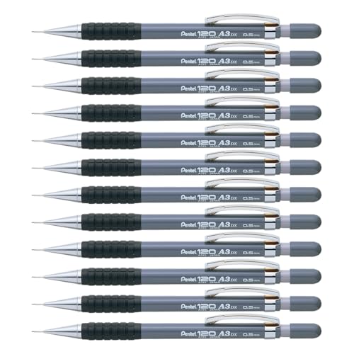 pentel-hi-graph-porte-mines-0-5-mm-canon-fixe-4-mm-gris-lot-de-12 image 7