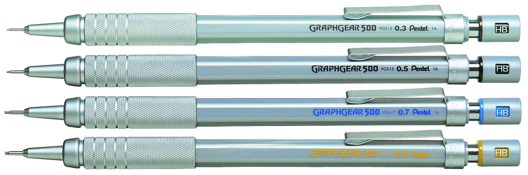 pentel-graphgear-500-porte-mine-0-5-mm-gris-lot-de-12 image 6