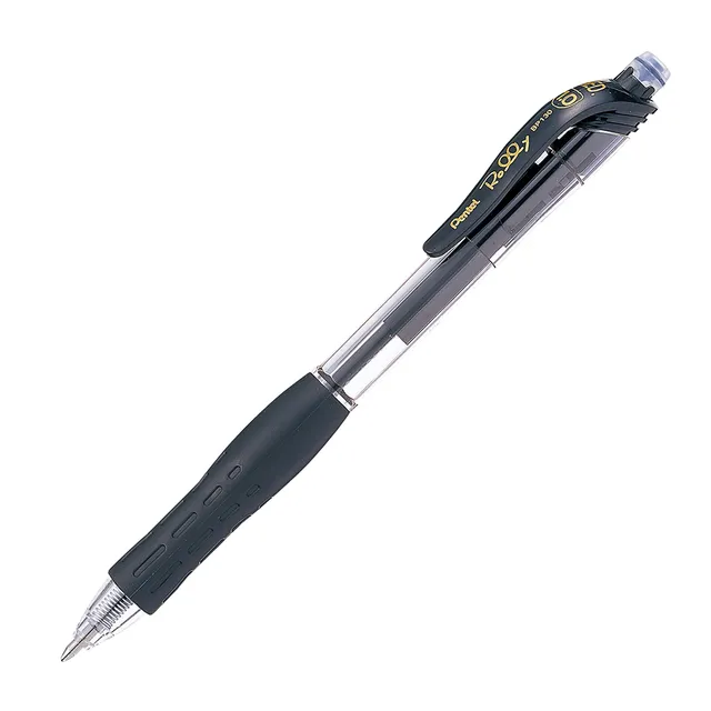 pentel-rolly-bp130-a-stylo-bille-r-tractable-1-mm-noir-lot-de-12 image 1