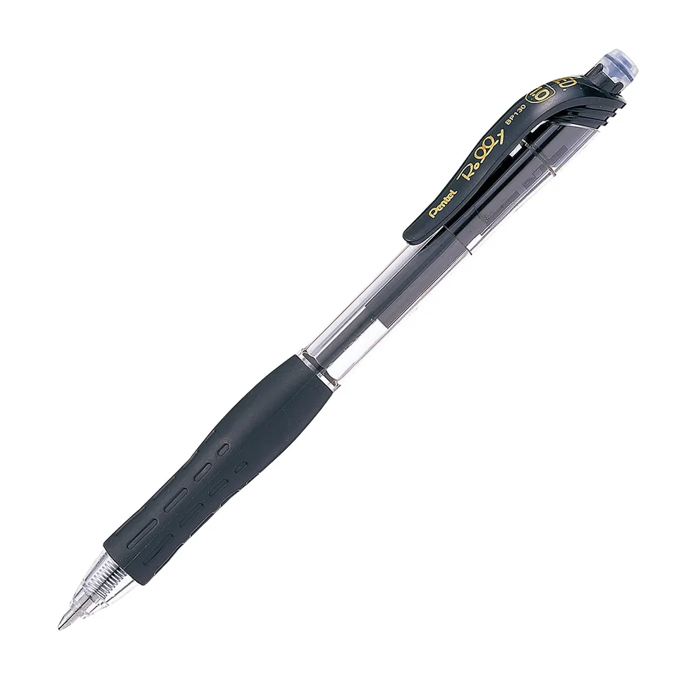 pentel-rolly-bp130-a-stylo-bille-r-tractable-1-mm-noir-lot-de-12 image 1