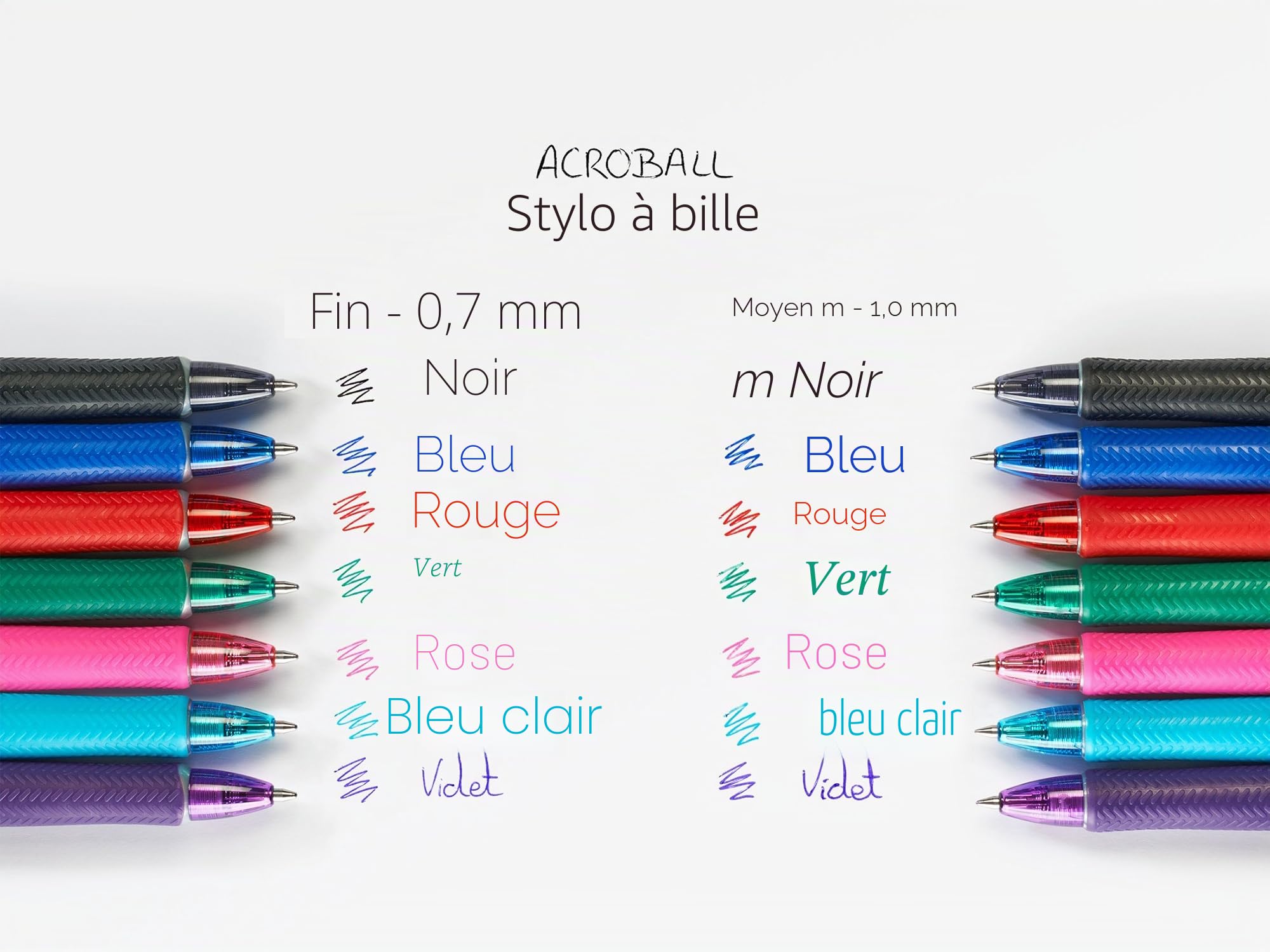 pilot-acroball-lot-de-4-billes-noirs-encre-huile-ultra-douce-r-tractable-recharg image 5