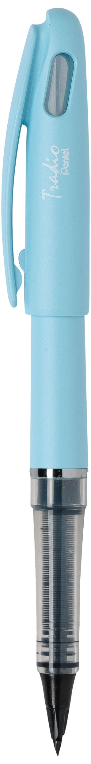 pentel-tradio-pastel-trj97-feutre-plume-lot-de-12-bleu-pastel-encre-noire image 1