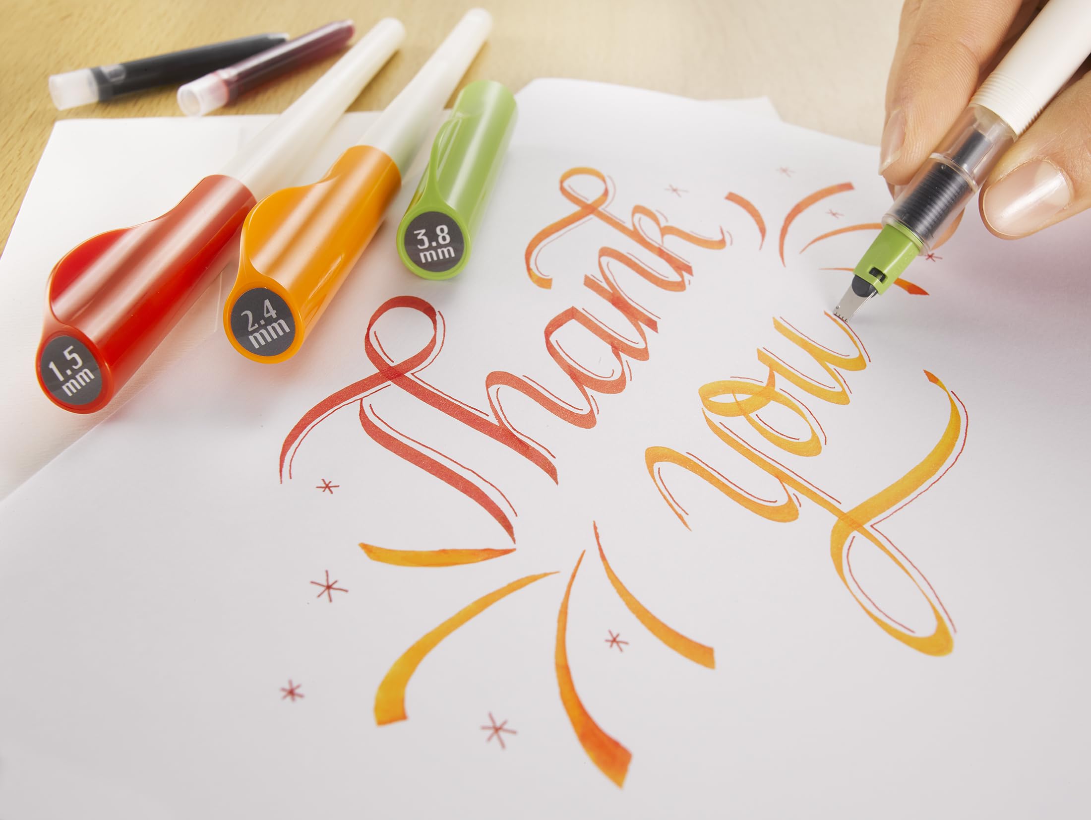 pilot-parallel-pen-3-8-mm-stylo-plume-calligraphie-rechargeable-avec-cartouches- image 2