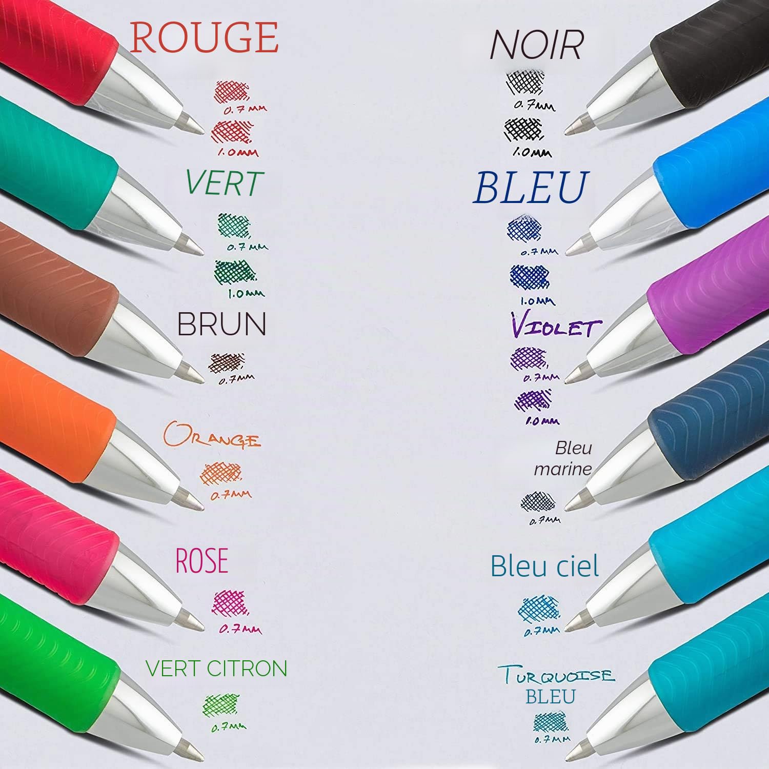 pentel-energel-lr7-lot-de-12-recharges-roller-0-7-mm-rose image 7