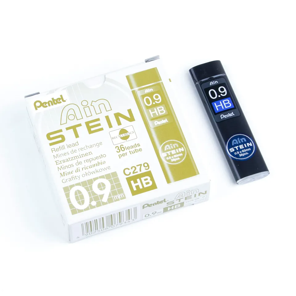 pentel-ain-stein-c279-hb-lot-de-12-tuis-de-36-mines-0-9-mm-hb-pour-porte-mines image 1