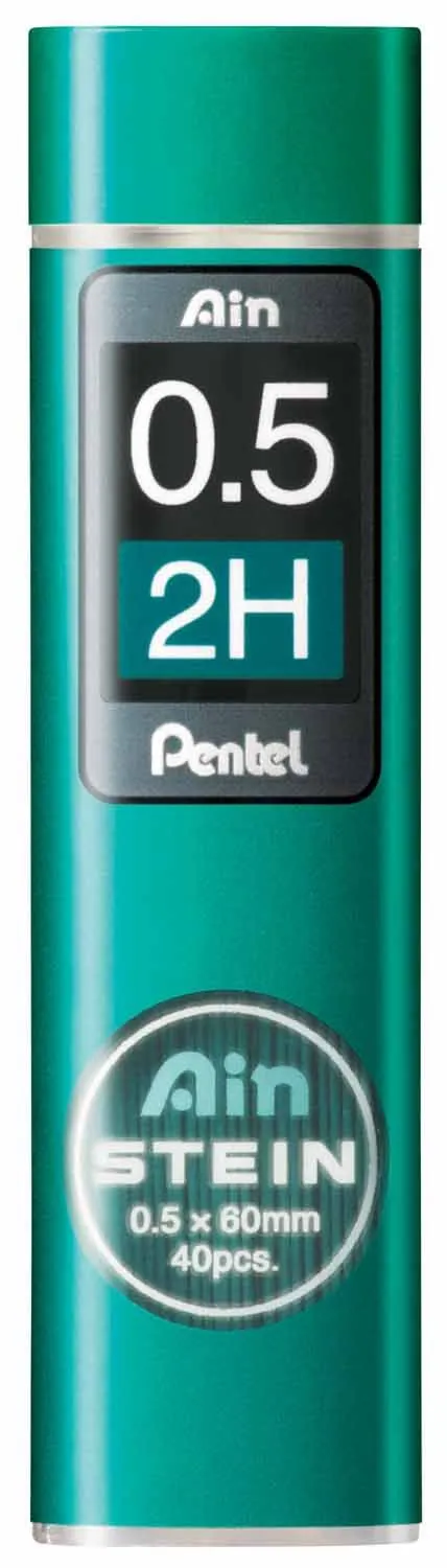 pentel-ain-stein-c275-2h-mines-pour-porte-mines-0-5-mm-2h-lot-de-12-tuis-de-40-m image 1