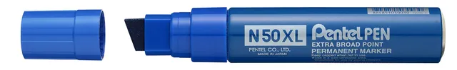 pentel-pen-n50xl-marqueur-permanent-extra-large-biseaut-lot-de-6-bleu image 1