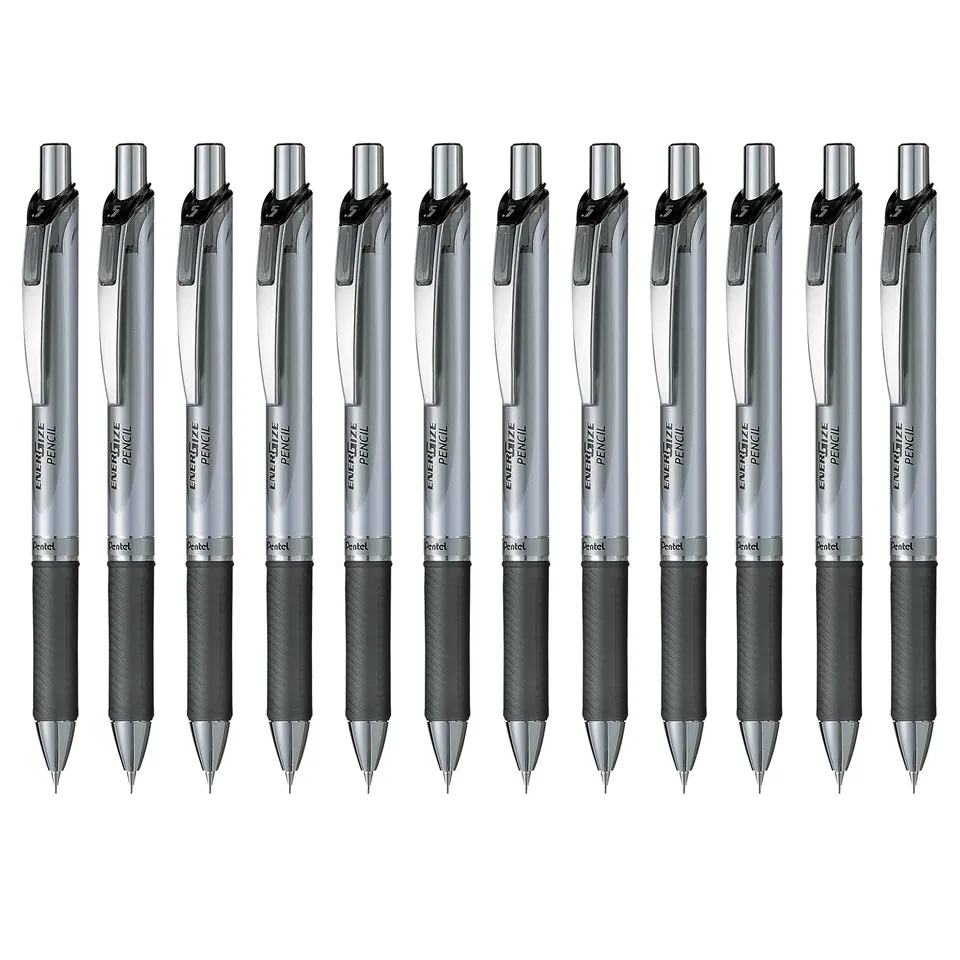 pentel-pl75-a-porte-mines-aluminium-0-5-mm-noir-lot-de-12 image 1