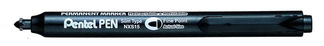 pentel-pen-nxs15-ao-marqueur-permanent-r-tractable-noir-pointe-conique-moyenne-l image 1
