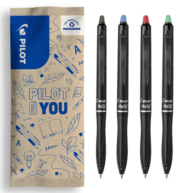 pilot-frixion-ball-plus-stylos-rollers-effa-ables-noir-bleu-rouge-vert-pointe-mo image 1