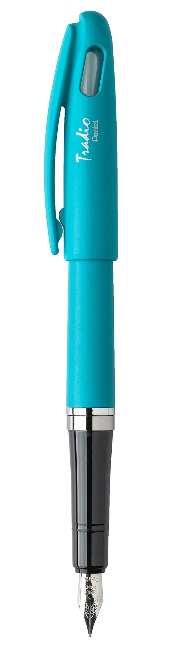 pentel-trf98s-c-stylo-plume-fluo-pointe-moyenne-0-45-mm-lot-de-12-bleu-ciel image 1