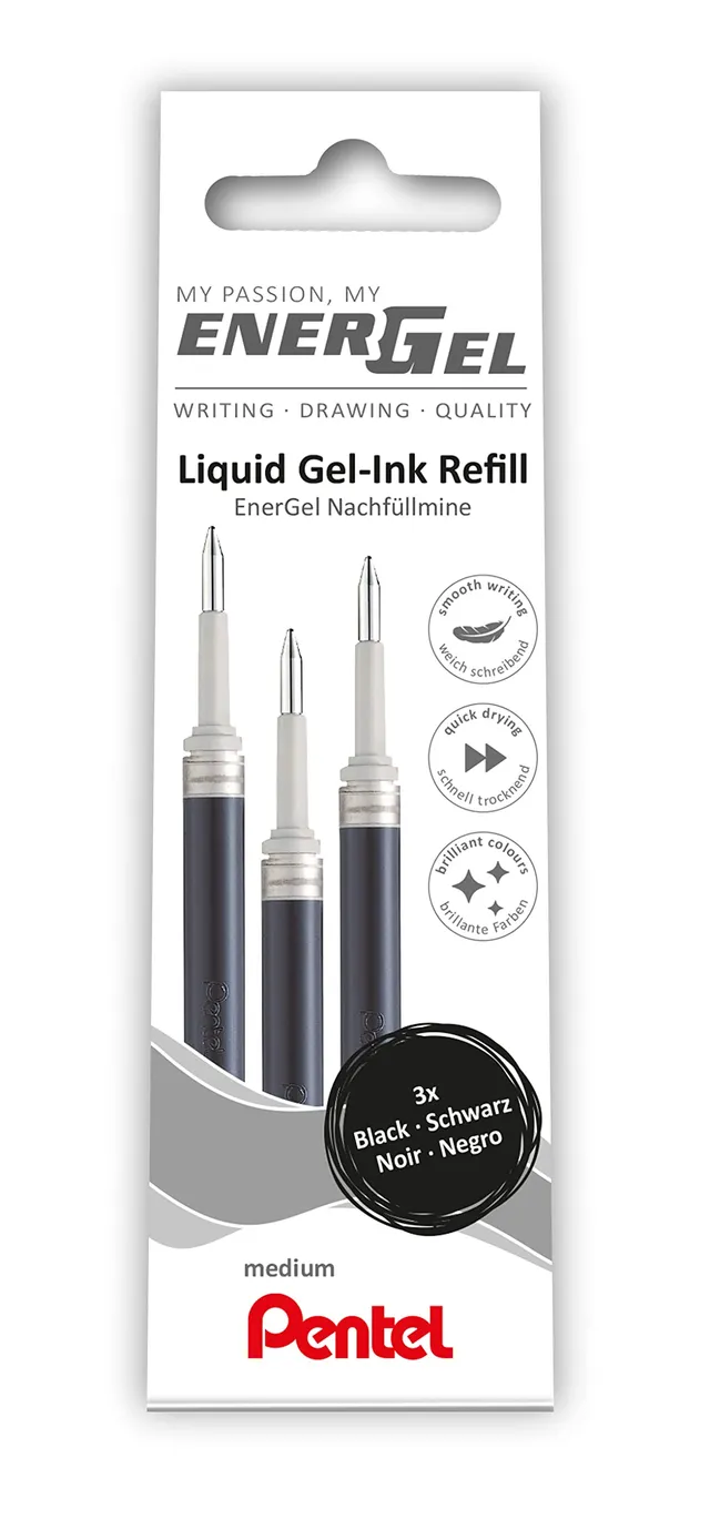 pentel-energel-lr7-lot-de-3-recharges-gel-0-7-mm-noires image 1